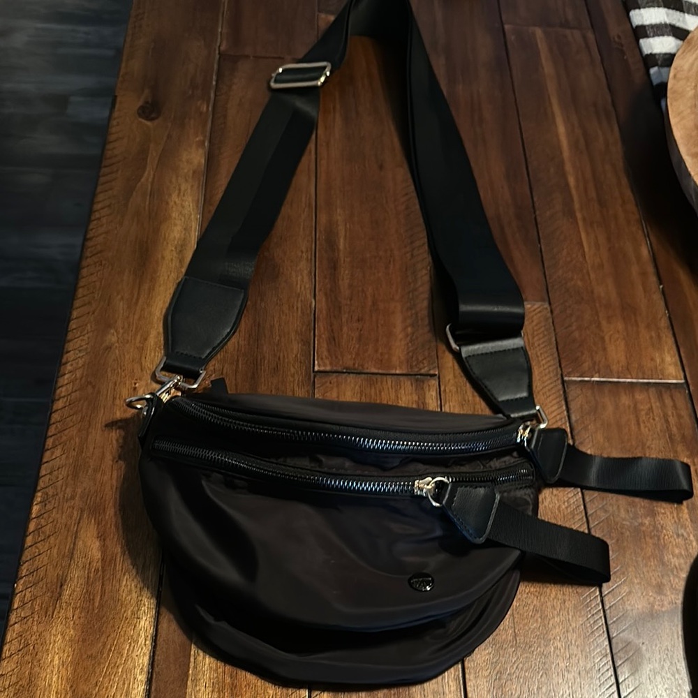 Black Nylon Crossbody Bag